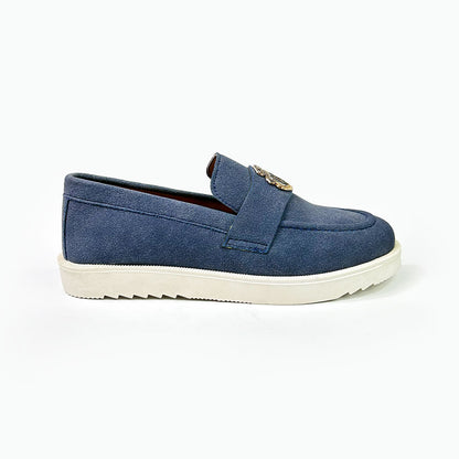 Suede Crest Loafers - Suede Leather Loafer - Premium Quality