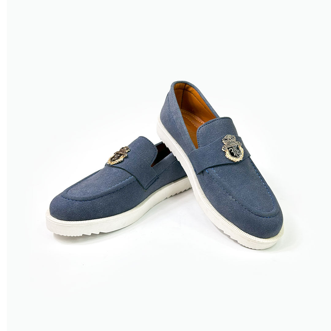Suede Crest Loafers - Suede Leather Loafer - Premium Quality