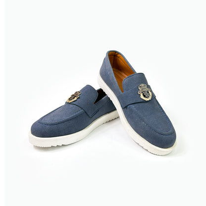 Suede Crest Loafers - Suede Leather Loafer - Premium Quality
