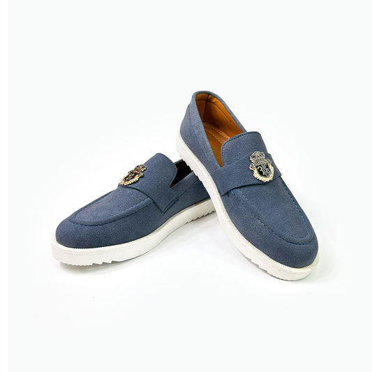Suede Crest Loafers - Suede Leather Loafer - Premium Quality